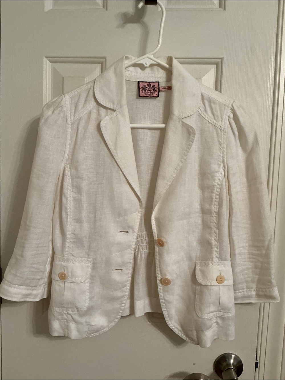 Juicy Couture VTG White Linen Blazer